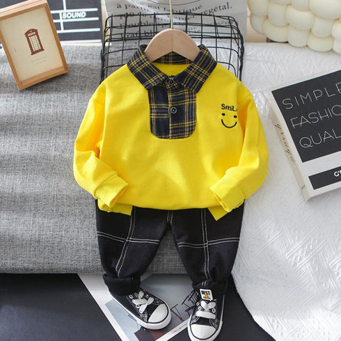 Boys spring and autumn suit two-piece set
